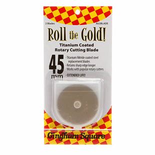 Bild på 45 mm Roll the Gold Titanium Rotary Blades 2-pack rullknivsblad knivblad till rullkniv