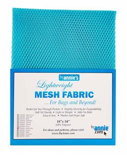 Bild på Lightweight Mesh Fabric Parrot Blue By Annie