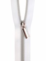 Bild på Zippers By The Yard Sallie Tomato  White Tape Nickel Teeth dragkedja blixtlås