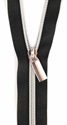 Bild på Zippers By The Yard Sallie Tomato Black Tape Nickel Teeth dragkedja blixtlås