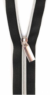 Bild på Zippers By The Yard Sallie Tomato Black Tape Nickel Teeth dragkedja blixtlås