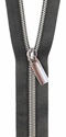 Bild på Zippers By The Yard Sallie Tomato Black Tape Gunmetal Teeth dragkedja blixtlås