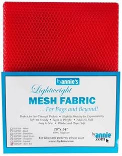 Bild på Lightweight Mesh Fabric Atomic Red By Annie