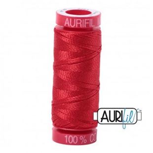 Bild på Aurifil 2265 Lobster Red Mako Cotton 12 Broderitråd