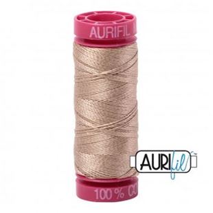 Bild på Aurifil 2326 Sand Mako Cotton 12 Broderitråd