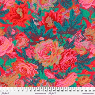 Bild på Floral Burst - Red Philip Jacobs for the Kaffe Fassett Collective PWPJ029.RED