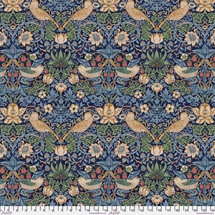 Bild på Strawberry Thief  Navy The Original William Morris & Co. PWWM001.NAVYX