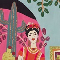 Bild på 8977 C Frida Folklorico Ni Casa Azul tygpanel