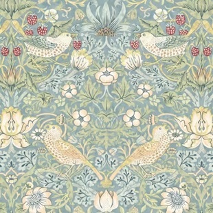 Bild på William Morris & Co Strawberry thief PWWM001-AQUAX