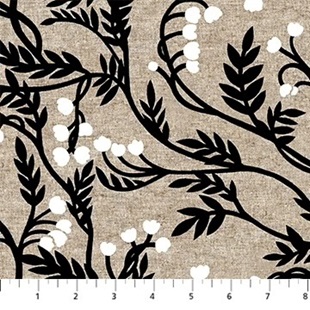 Bild på Grove black linen/cotton Figo CL90925-99