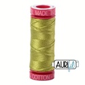 Bild på Aurifil 1147  Light Leaf Green Mako Cotton 12 Broderitråd 50 m