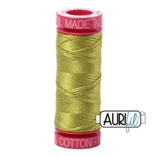 Bild på Aurifil 1147  Light Leaf Green Mako Cotton 12 Broderitråd 50 m