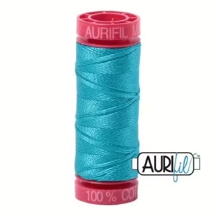 Bild på Aurifil 2810  Turquoise  Mako Cotton 12 Broderitråd