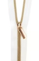 Bild på Zippers By The Yard Sallie Tomato White Tape gold Teeth dragkedja blixtlås