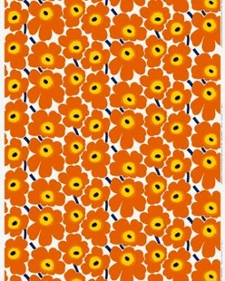 Bild på Marimekko Pieni Unikko 1964 design Maija Isola 074287-003 orange
