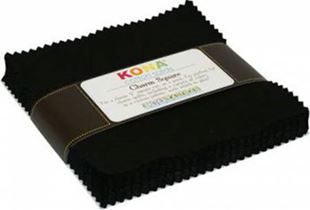 Bild på Kona Cotton Solids Charmpack Square black