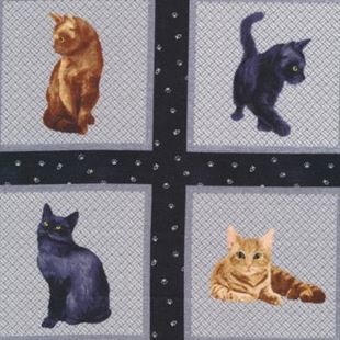 Blue Cat Squares panel » Butiken Annalunda Oliso Strykjärn! » Butiken Annalunda