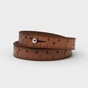 Bild på Wrist Ruler Armband i läder - Medium Brown 16"