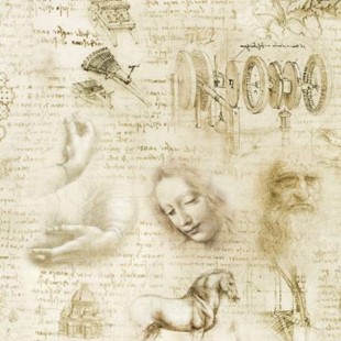 Bild av Antique Leonardo Da Vinci Toile