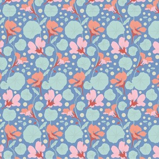 Bild på Gardenlife Tilda fabrics Nasturtium Blue 100317