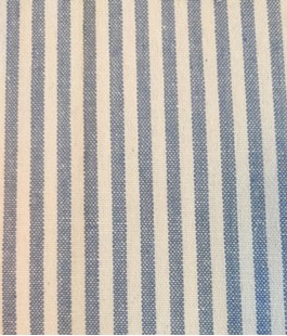 Bild på Engholms metervara i återvunnen bomull - Blå bred rand