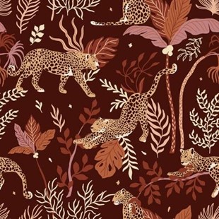 Bild på JD100-DP2 Plum leopard Magic of Serengeti by Julia Dreams Collection