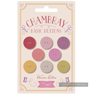 Bild på Tilda Chambray basic buttons 16 mm Warm colors