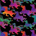 Bild på Black Running Horses w/Metallic Fiesta Horses by Laurel Burch Collection Y3409-3M