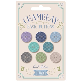 Bild på Tilda Chambray basic buttons 16 mm Cool color