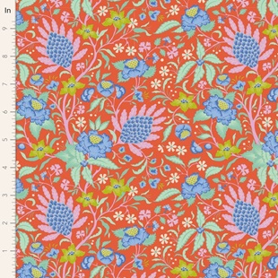 Bild på 100505 Flowertangle Persimmon Bloomsville collection from Tilda.